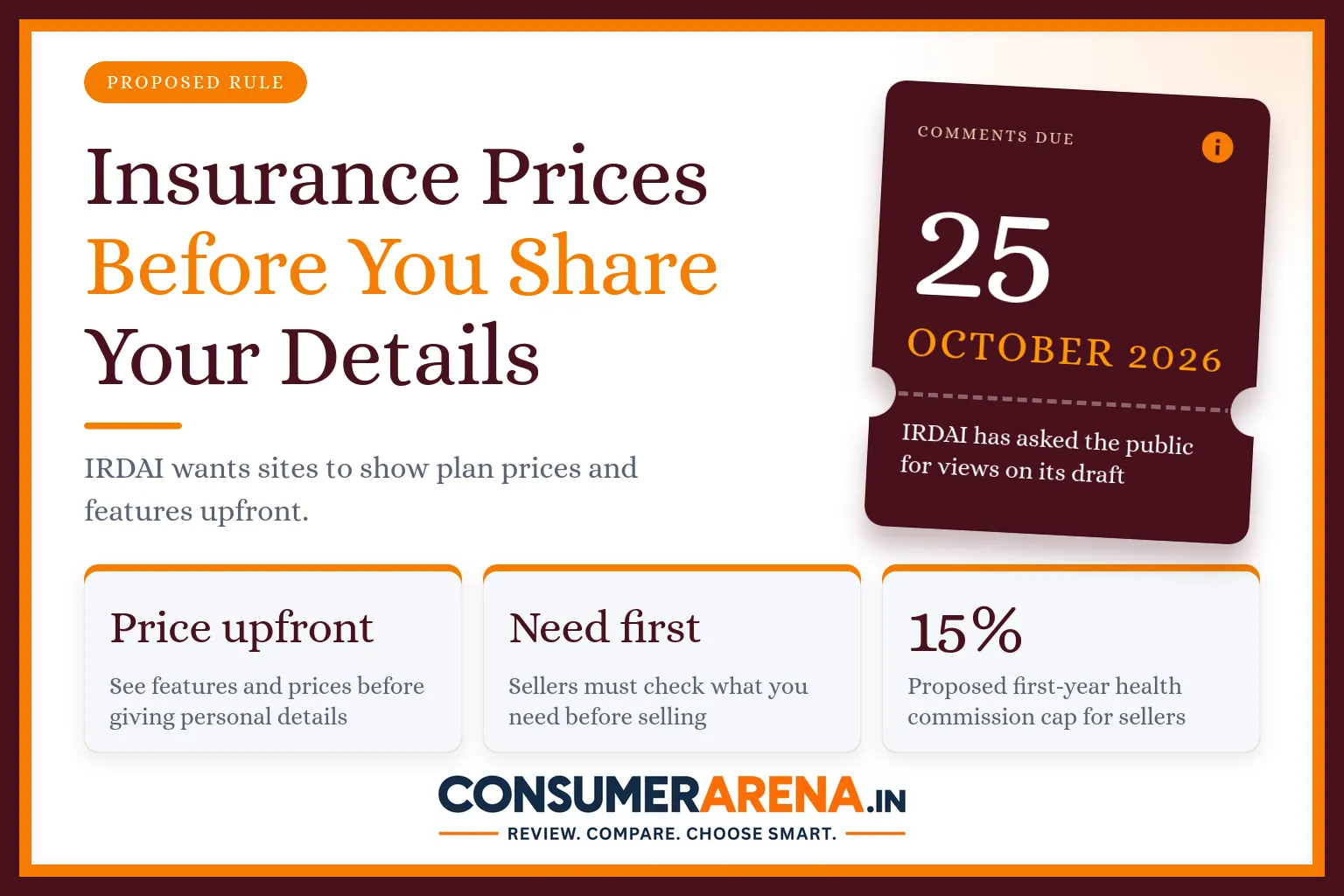 IRDAI proposal to show insurance prices before asking for personal details