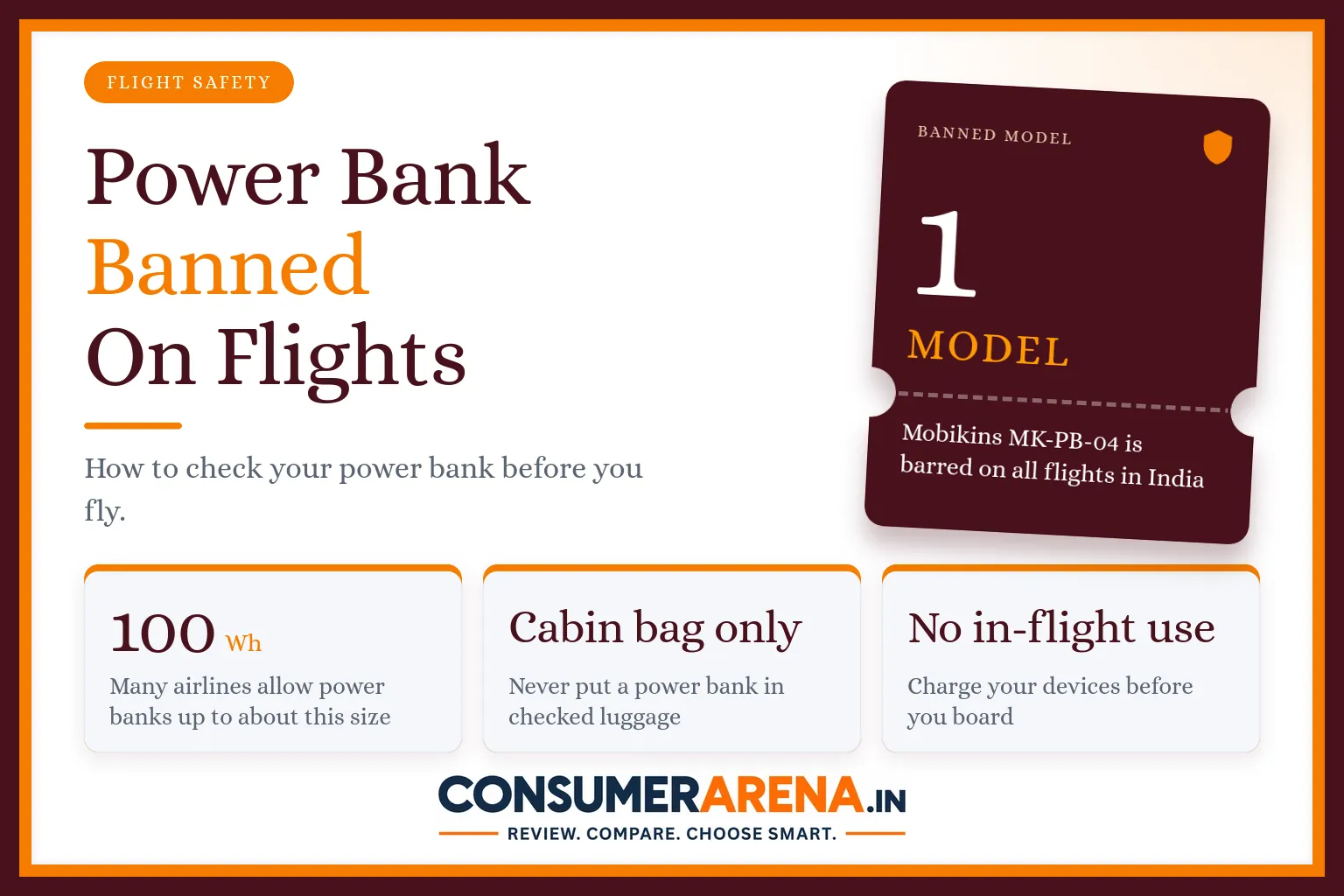 Power bank banned on flights in India: how to check yours before you fly